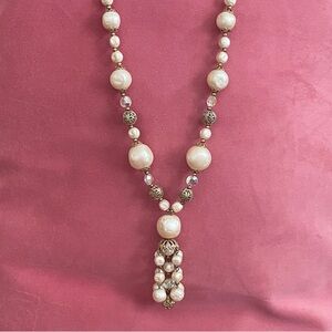 Vintage Pearl and Gold Necklace
